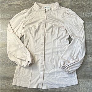 Veiled Cream Button-Up Women's Top Size XS / Regular